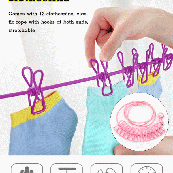 Stretchy Clothesline – Elastyczna linka do suszenia ubrań slider