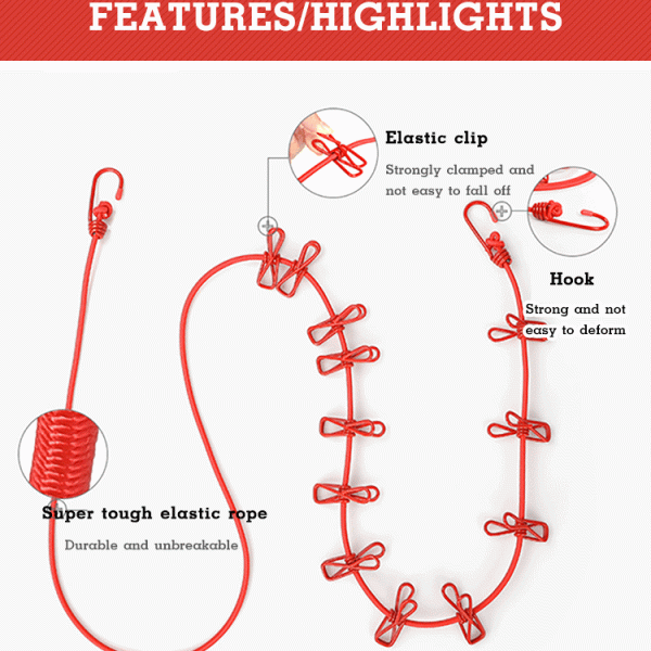 Stretchy Clothesline – Elastyczna linka do suszenia ubrań slider