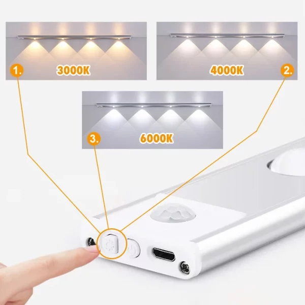 Oświetlenie szafkowe LED z czujnikiem ruchu slider